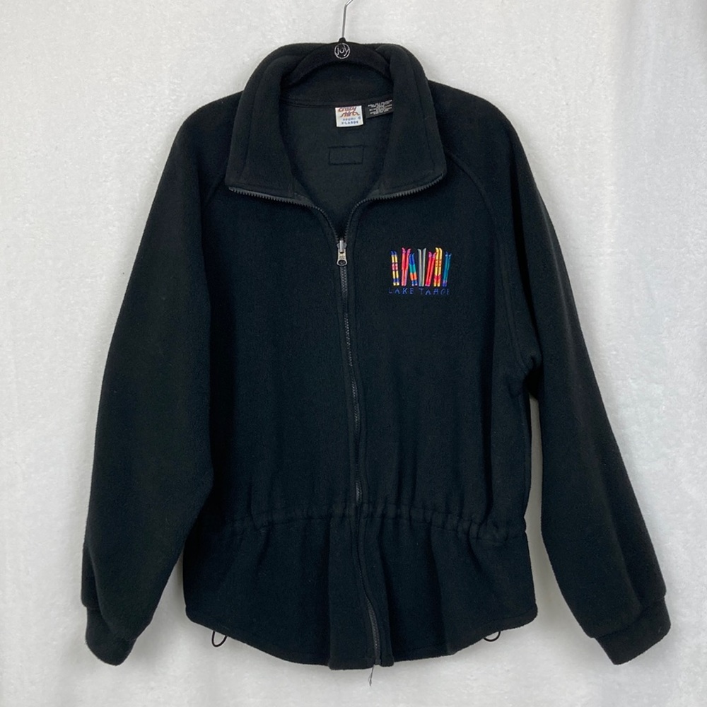 VTG Crazy Shirt Hawaii Women’s Lake Tahoe Fleece Zip Jacket sz X-LARGE
